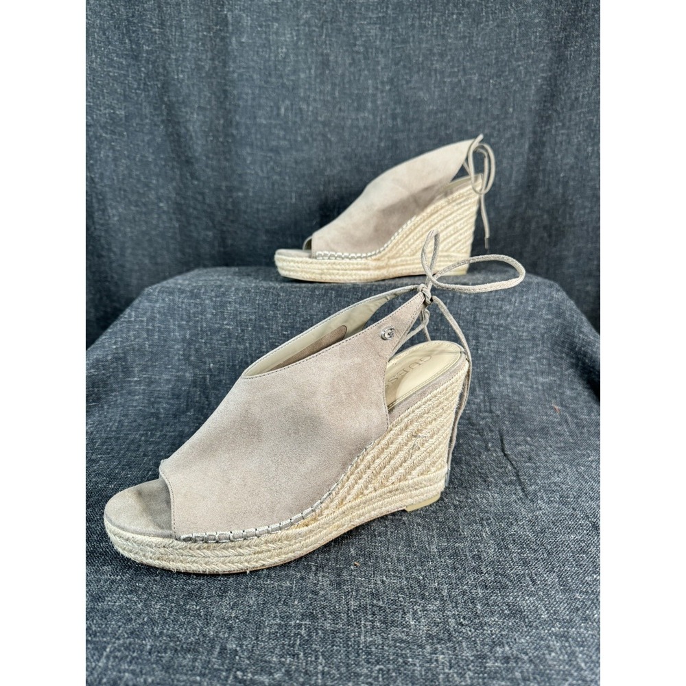 Women's Guess Wedge Espadrilles Faux Suede Sandals Womens Sz 11M